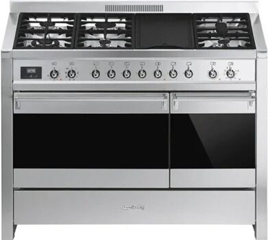 SMEG Fogão A3-81 (117 L - Gás Natural - Inox)