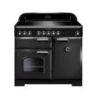 Rangemaster CDL100EICB/C 100cm Classic Deluxe Electric Induction Range Cooker-Charcoal Black/Chrome