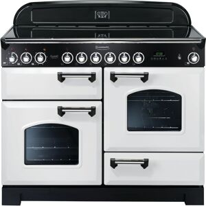 Rangemaster CDL110ECWH/C Classic Deluxe Electric Ceramic 110cm Range Cooker White Chrome