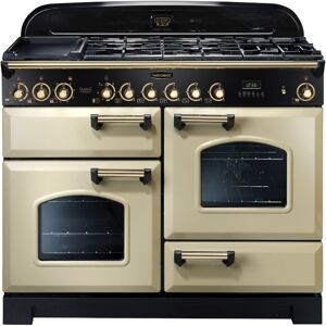 Rangemaster CDL110DFFCR/B Classic Deluxe Dual Fuel 110cm Range Cooker Cream Brass