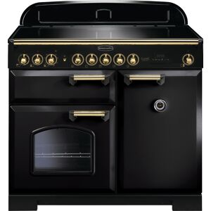 Rangemaster CDL100EIBL/B Classic Deluxe 100 Induction Hob Range Cooker Black/Brass