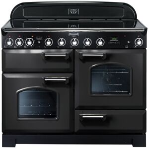 Rangemaster CDL110EICB/C Classic Deluxe 110cm Electric Induction Range Cooker-Charcoal Black/Chrome