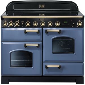 Rangemaster CDL110EISB/B Classic Deluxe 110cm Electric Induction Range Cooker-Stone Blue/Brass