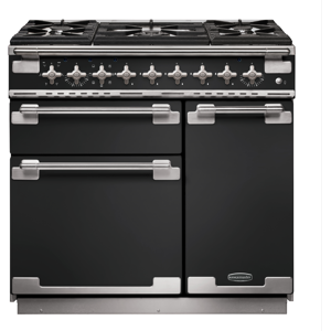 Rangemaster ELS90DFFCB/ Elise 90cm Dual Fuel Range Cooker Charcoal Black