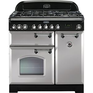 Rangemaster CDL90DFFRP/C 90cm Classic Deluxe Dual Fuel Royal Pearl/Chrome Range Cooker