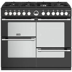 Stoves Sterling Deluxe STRDXS1100DFBK 110cm Dual Fuel Range Cooker - Black