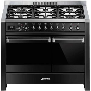 Smeg A2BL-81 100cm Dual Fuel Range Cooker - Black and Stainless Steel *Display Model*