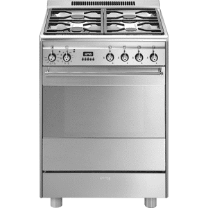 Smeg Classic Concert 60cm Range Cooker with Gas Top Stainless Steel SUK61PX8