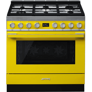 Smeg Portofino 90cm Range Cooker with Gas Top Yellow CPF9GPYW