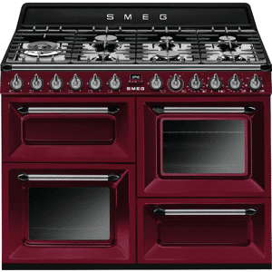 Smeg Victoria 110cm Range Cooker with Gas Top Wine Red TR4110RW1