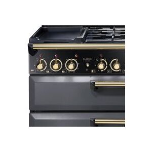 Rangemaster CDL110DFFSL/B (124250) CLASSIC DELUXE 110cm Dual Fuel Range Cooker, Slate/B