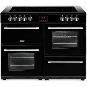 Belling Farmhouse 110E Electric Range Cooker with Ceramic Hob - Black - Unisex