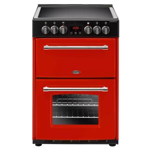 Belling Farmhouse 60E Electric Cooker with Ceramic Hob, 60cm Wide - Red - Unisex