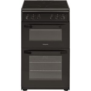 Hotpoint 50cm Double Cavity Electric Cooker - Black