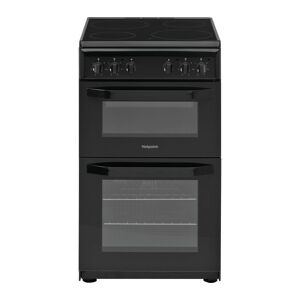 HOTPOINT Multiflow HD5V92KCB 50 cm Electric Ceramic Cooker - Black, Black