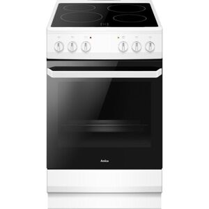 AMICA AFC1530WH 50 cm Electric Ceramic Cooker - White, White,Silver/Grey