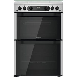 HOTPOINT HDM67G0CCX 60 cm Gas Cooker - Stainless Steel, Stainless Steel