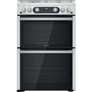 HOTPOINT HDM67G0C2CX 60 cm Gas Cooker - Inox, Silver/Grey