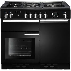 Rangemaster Professional+ 100 Dual Fuel Range Cooker - Black/Chrome