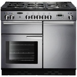 Rangemaster Professional+ 100 Dual Fuel Range Cooker - Stainless Steel/Chrome