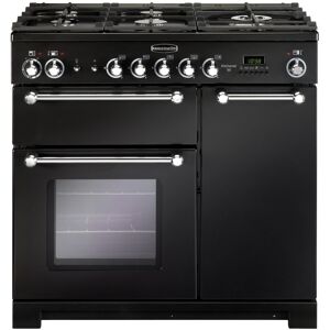 Rangemaster KCH90DFFBL/C Kitchener 90cm Dual Fuel Range Cooker 81420 - BLACK