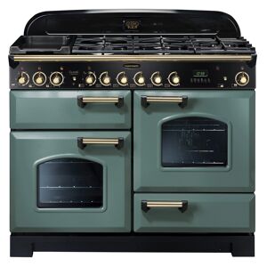 Rangemaster CDL110DFFMG/B Classic Deluxe 110cm Dual Fuel Range Cooker 129590 - MINERAL GREEN