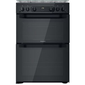 Hotpoint HDM67G0CCB 60cm Double Oven Gas Cooker in Black 84 42L