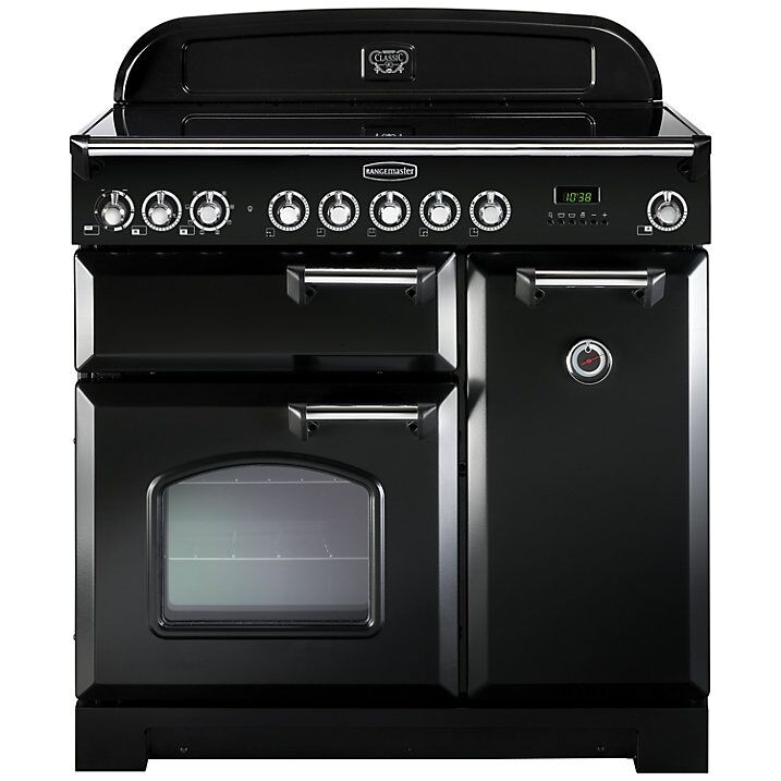 Rangemaster CDL90ECBL/C  Classic Deluxe 90 Electric Range Cooker  Gloss Black