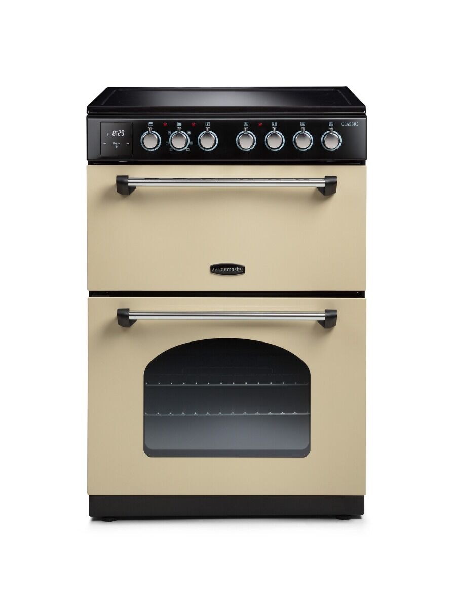 Rangemaster CLA60ECCR/C 128110 Classic 60cm Ceramic Cooker - CREAM/CHROME