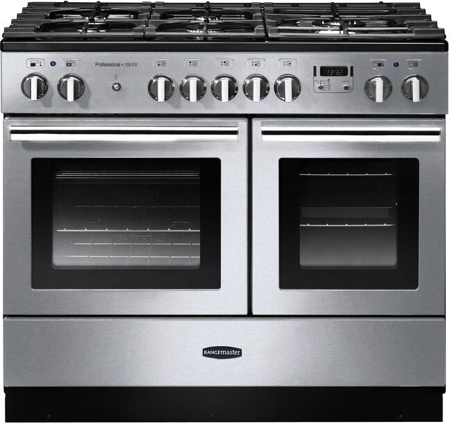 Rangemaster PROPL100FXDFFSS/C Professional +100 FX Dual Fuel Range Cooker Stainless Steel