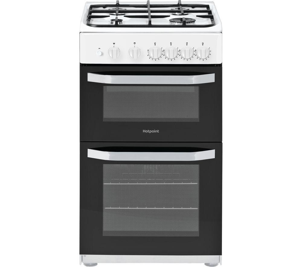 HOTPOINT HD5G00KCW 50 cm Gas Cooker - White, White