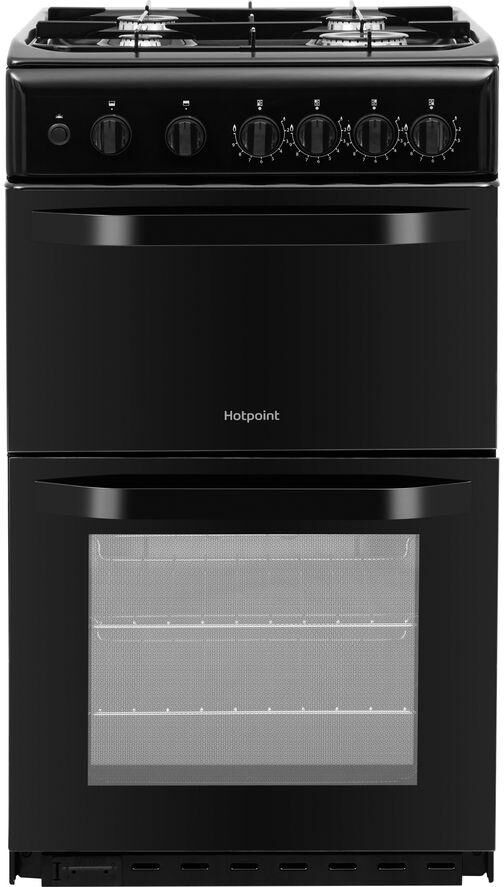 HOTPOINT HD5G00KCB 50 cm Gas Cooker - Black, Black