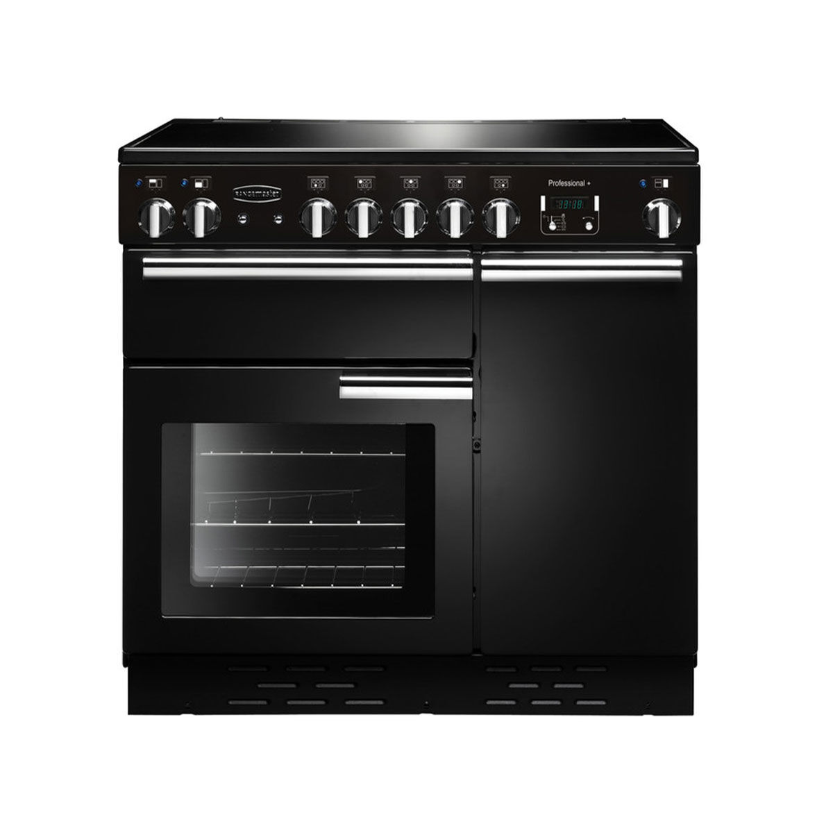 Rangemaster Professional+ 90 Induction Range Cooker - Black/Chrome