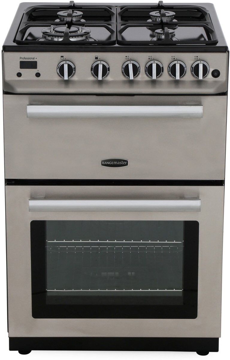 Rangemaster PROP60NGFSS/C Professional Plus 60 NG Stainless Steel Gas Cooker with Double Oven