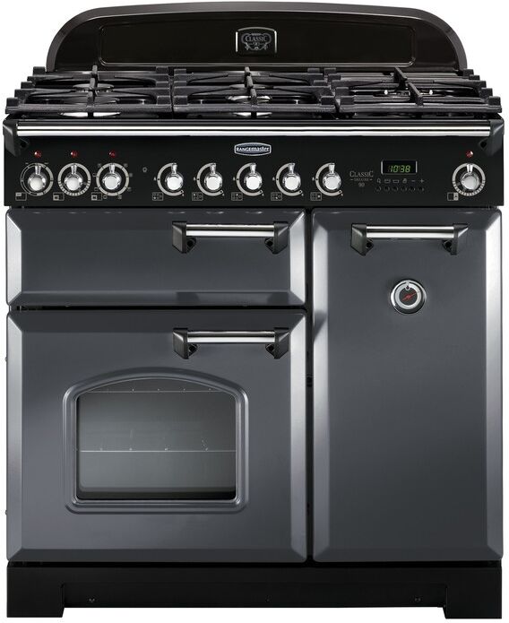 Rangemaster CDL90DFFSL/C Classic Deluxe Slate 90cm Dual Fuel Range Cooker