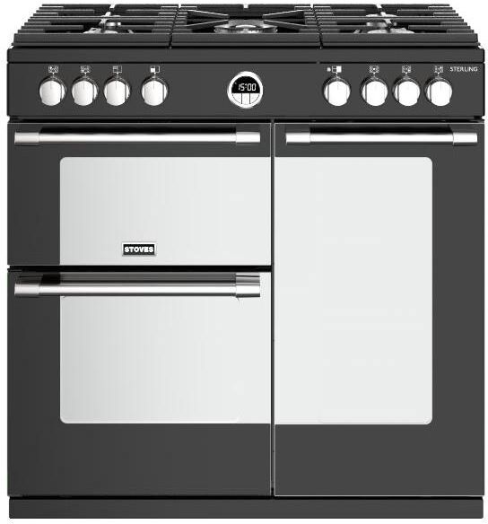 Stoves Sterling S900G Black 90cm Gas Range Cooker