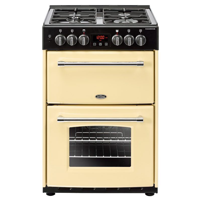 Belling Farmhouse 60DF Cream Dual Fuel Cooker with Double Oven