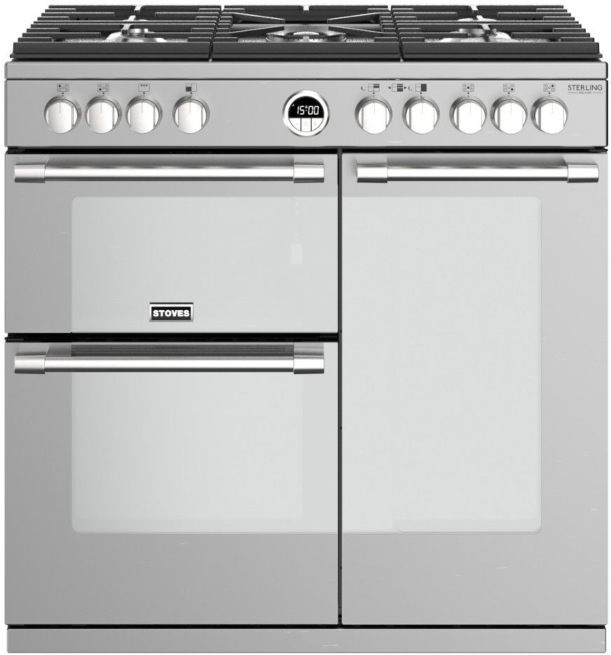 Stoves Sterling Deluxe S900G Stainless Steel 90cm Gas Range Cooker