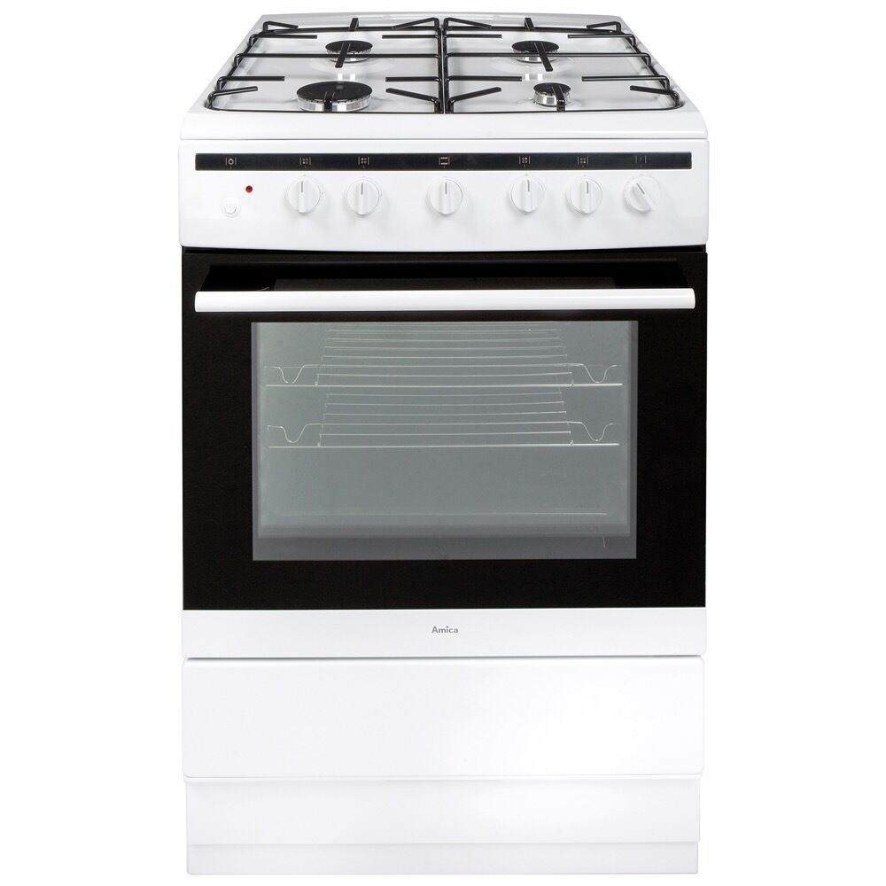 Amica 608GG5MSW Gas Cooker with Single Oven - White