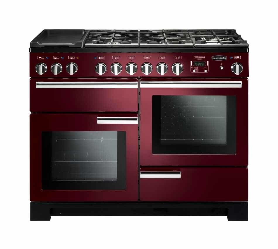 Rangemaster PDL110DFFCY/C Professional Deluxe Cranberry 110cm Dual Fuel Range Cooker