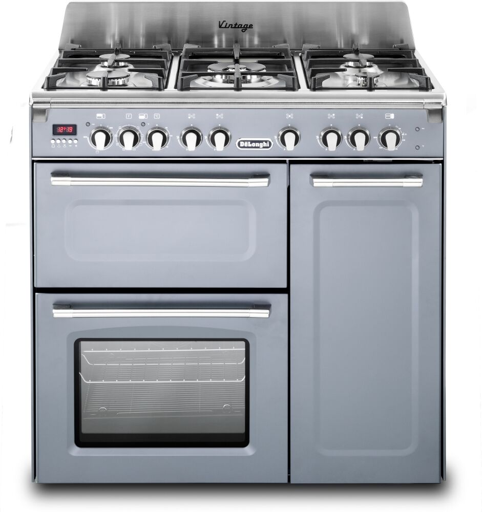 DeLonghi D3VR 908-DF/SLATE 90cm Dual Fuel Range Cooker - Grey