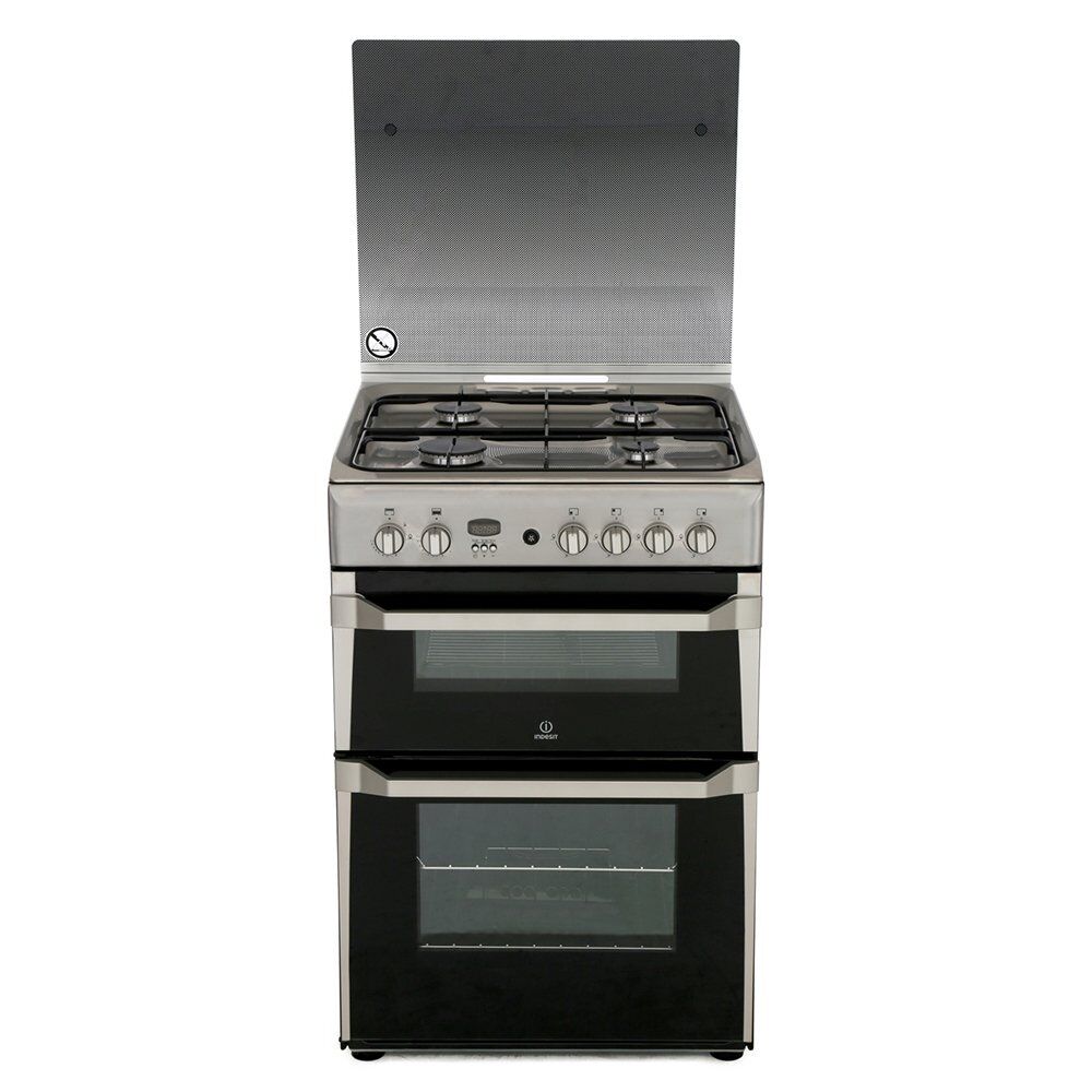 Indesit ID60G2(X) Gas Cooker with Double Oven - Stainless Steel