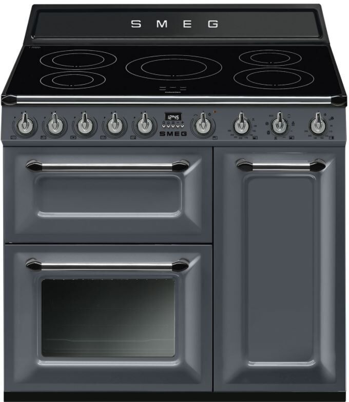 Smeg Victoria TR93IGR Slate Grey 90cm Electric Induction Range Cooker