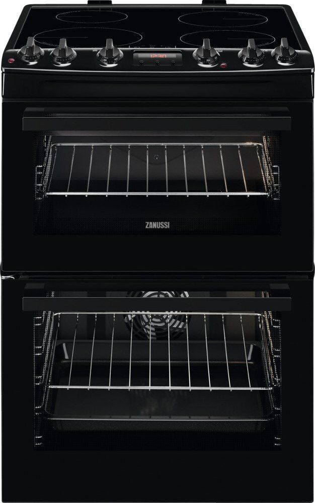 Zanussi ZCI66250BA Induction Electric Cooker with Double Oven - Black