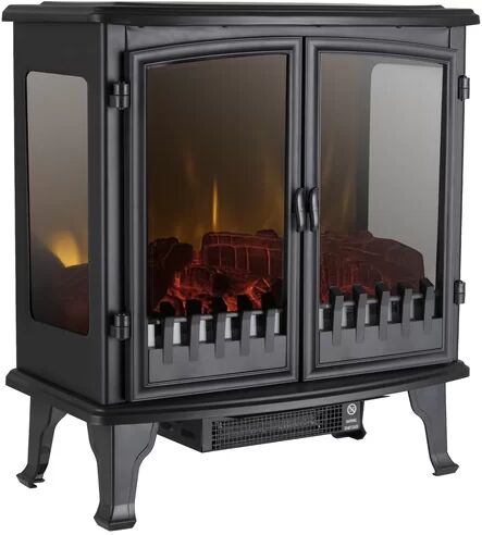 Warmlite Carlisle 2-Door Panoramic Window Electric Stove Warmlite  - Size: 60cm H X 120cm W