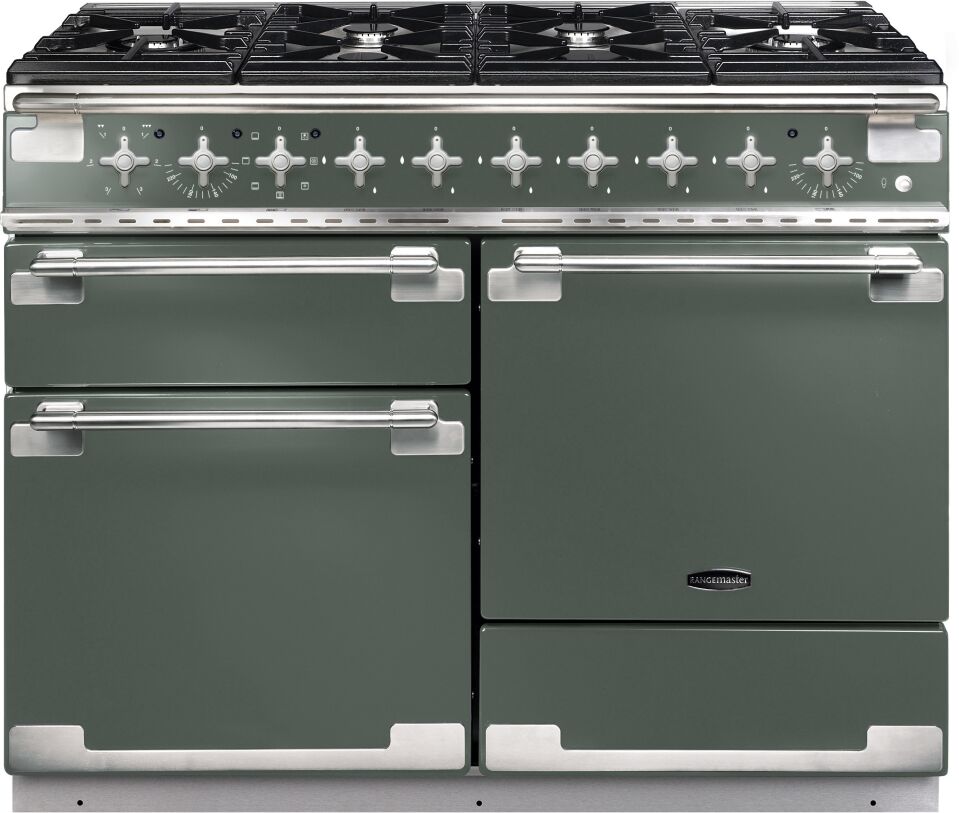 Rangemaster ELS110DFFMG Elise 110cm Dual Fuel Range Cooker 126920 - MINERAL GREEN