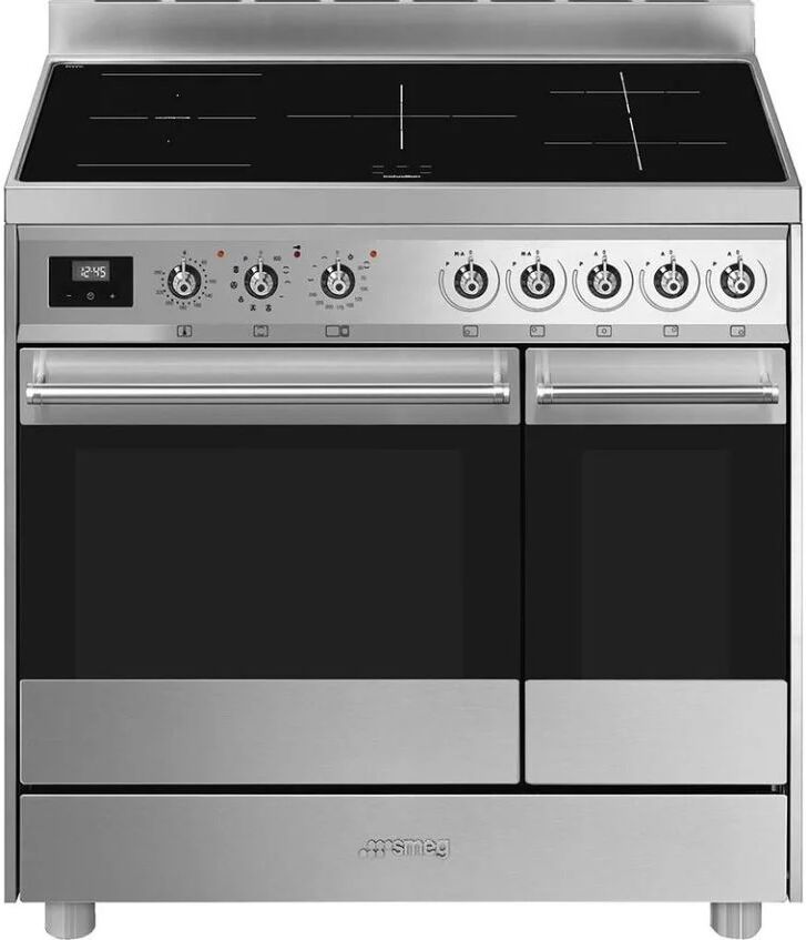 Smeg C92IPX9 90cm Stainless Steel Induction Range Cooker - Stainless Steel