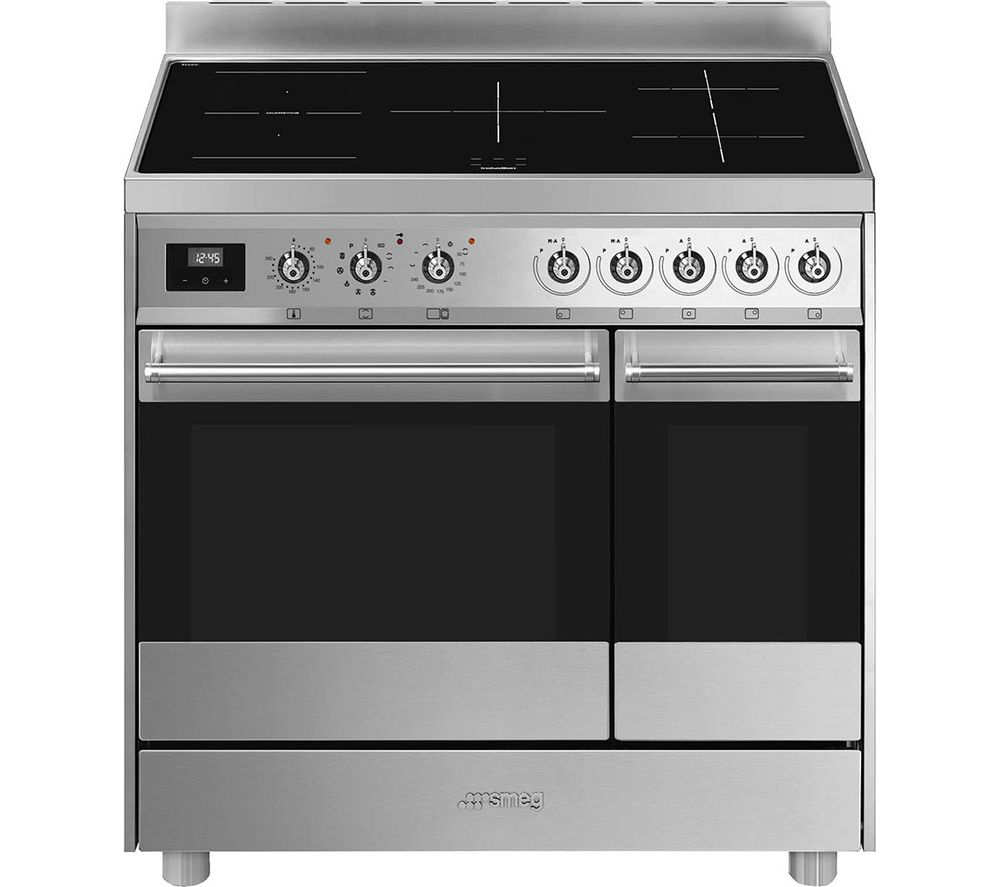 Smeg C92IPX9 90cm Stainless Steel Induction Range Cooker - Stainless Steel