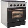 Kucht Professional 30" Stainless Steel Propane Gas Range in Rose Gold/Silver