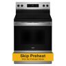 Whirlpool 30 in. 5 Element Freestanding Electric Range in Fingerprint Resistant Stainless Steel with Steam Clean